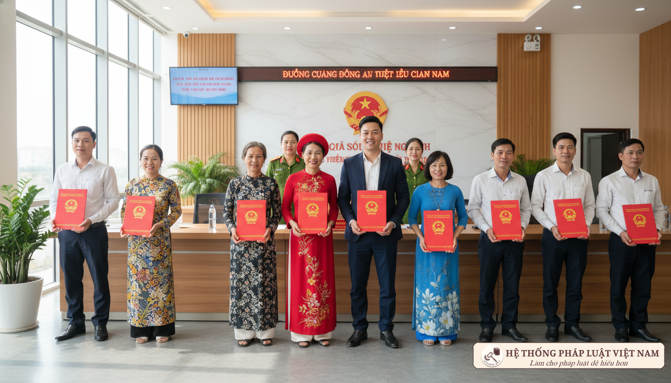 Thủ tục hành chính đất đai được đơn giản hóa Người dân nhận sổ đỏ thuận lợi