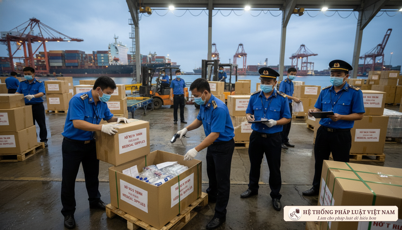 Kiểm tra vật tư y tế tại cửa khẩu