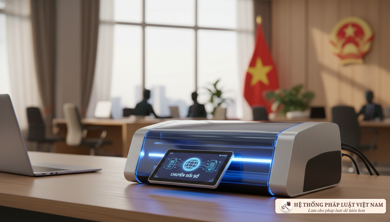 Máy quét tài liệu hiện đại trong cơ quan nhà nước