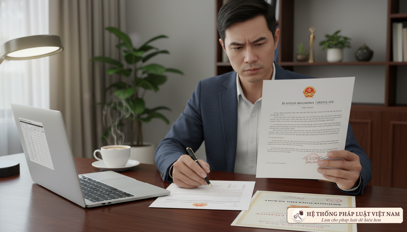 Kiểm tra hợp đồng và giấy phép kinh doanh