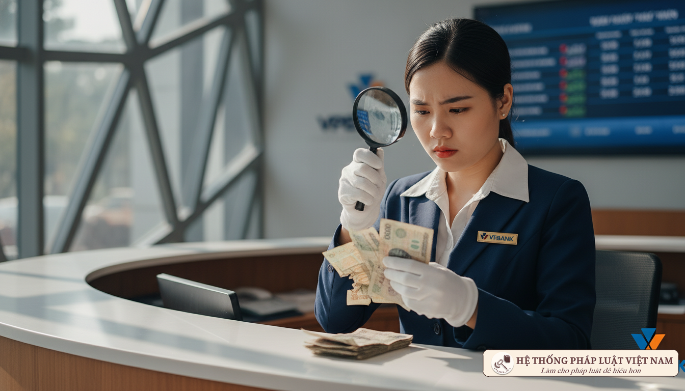 Giám định tiền rách tại ngân hàng