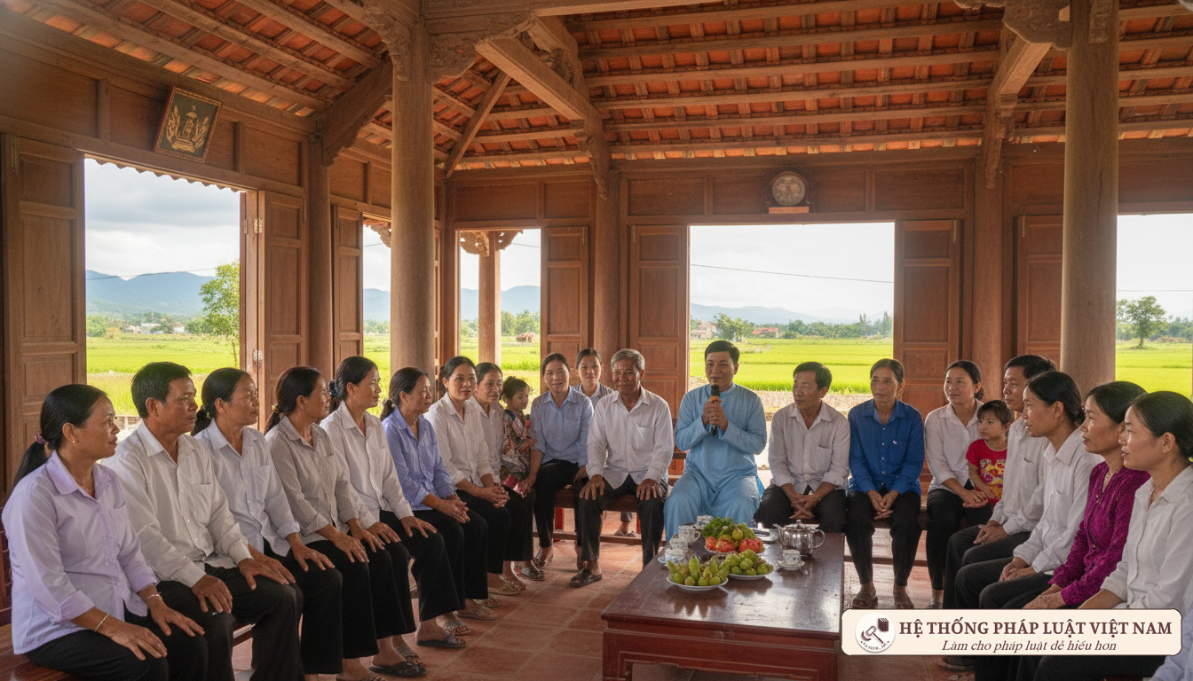 Họp thôn tại nhà văn hóa