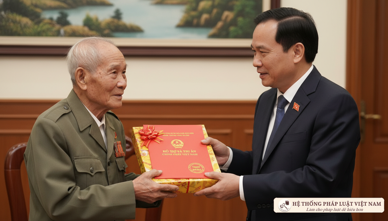Lãnh đạo thăm hỏi và tặng quà người có công
