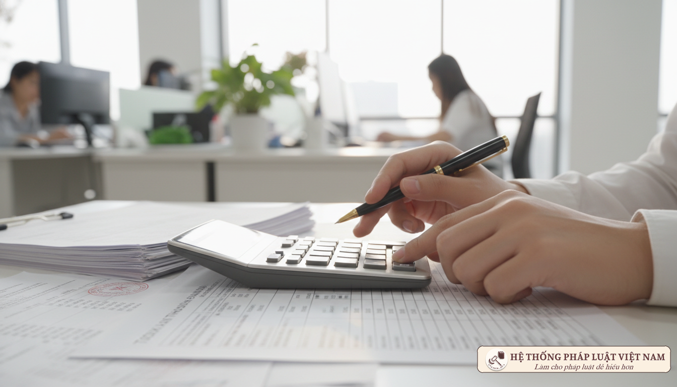 Kế toán làm việc với hồ sơ thuế