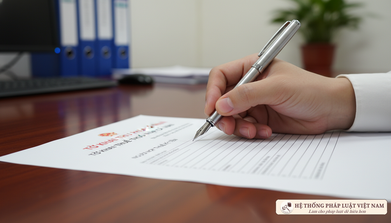 Ký tờ khai quyết toán thuế TNDN