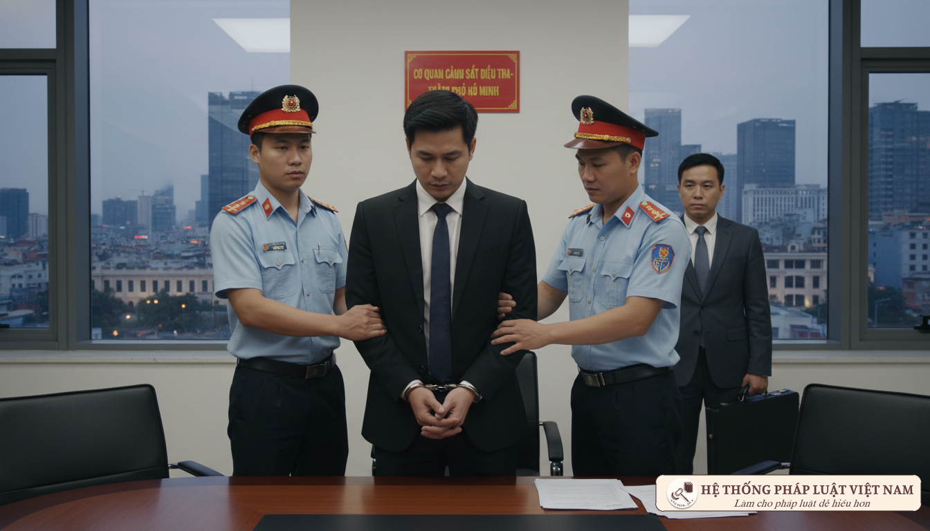 Cảnh sát thực hiện lệnh bắt giữ