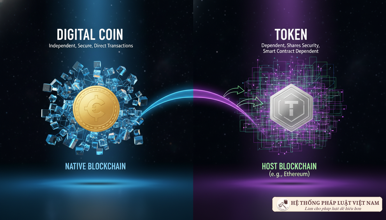 Sự khác biệt giữa Coin và Token