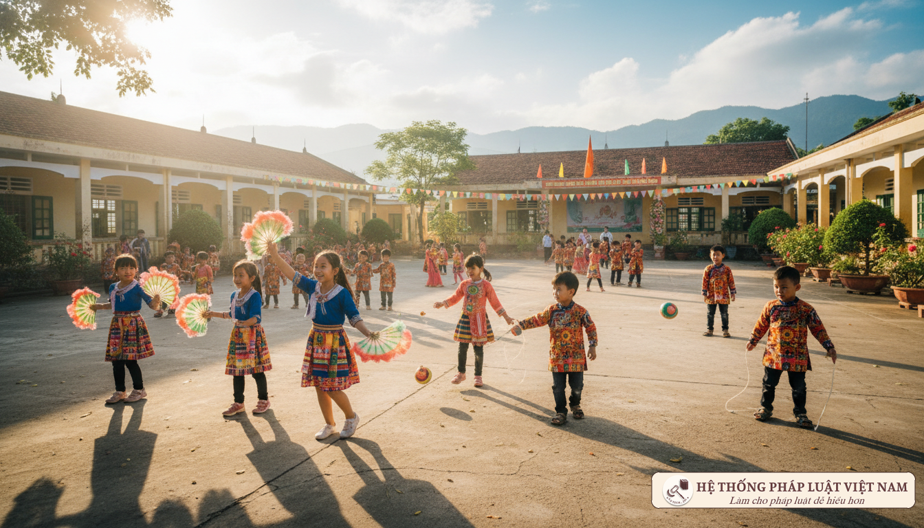 Học sinh tiểu học tham gia hoạt động năng khiếu