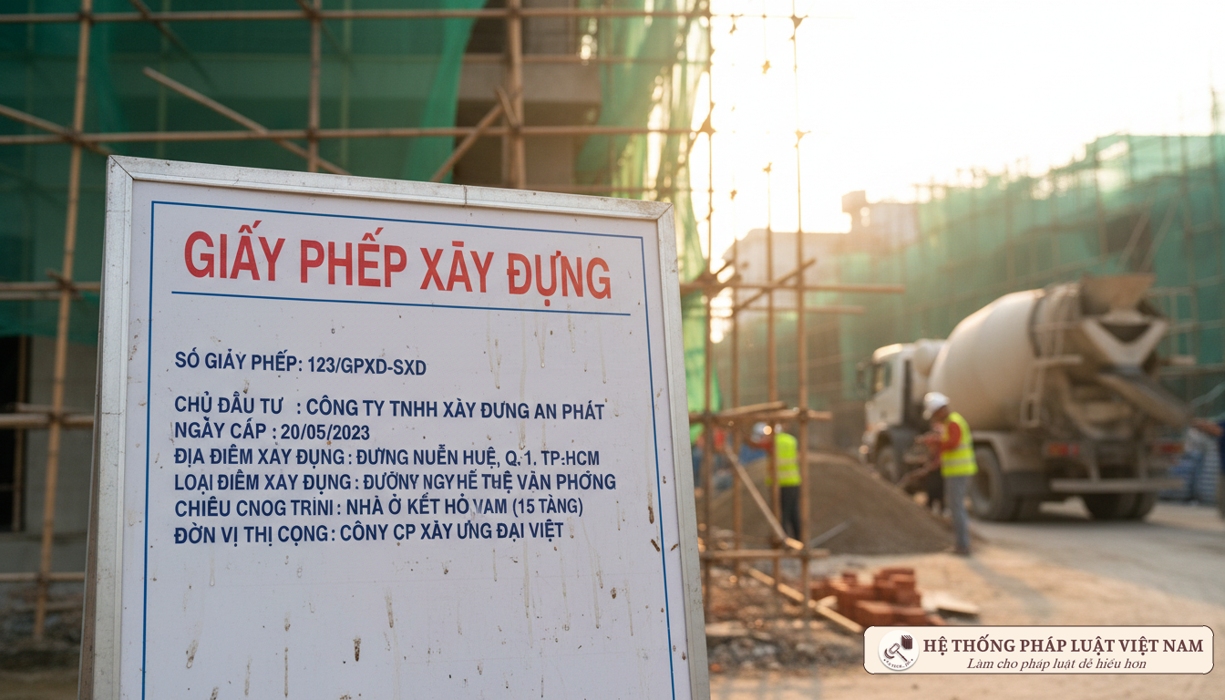 Bảng niêm yết thông tin công trình xây dựng