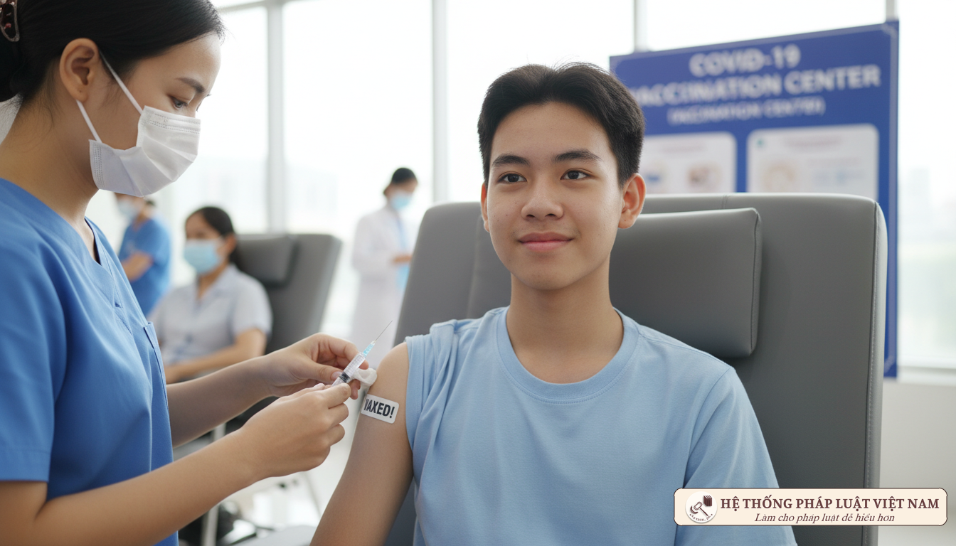 Trẻ em tiêm vắc xin Covid-19