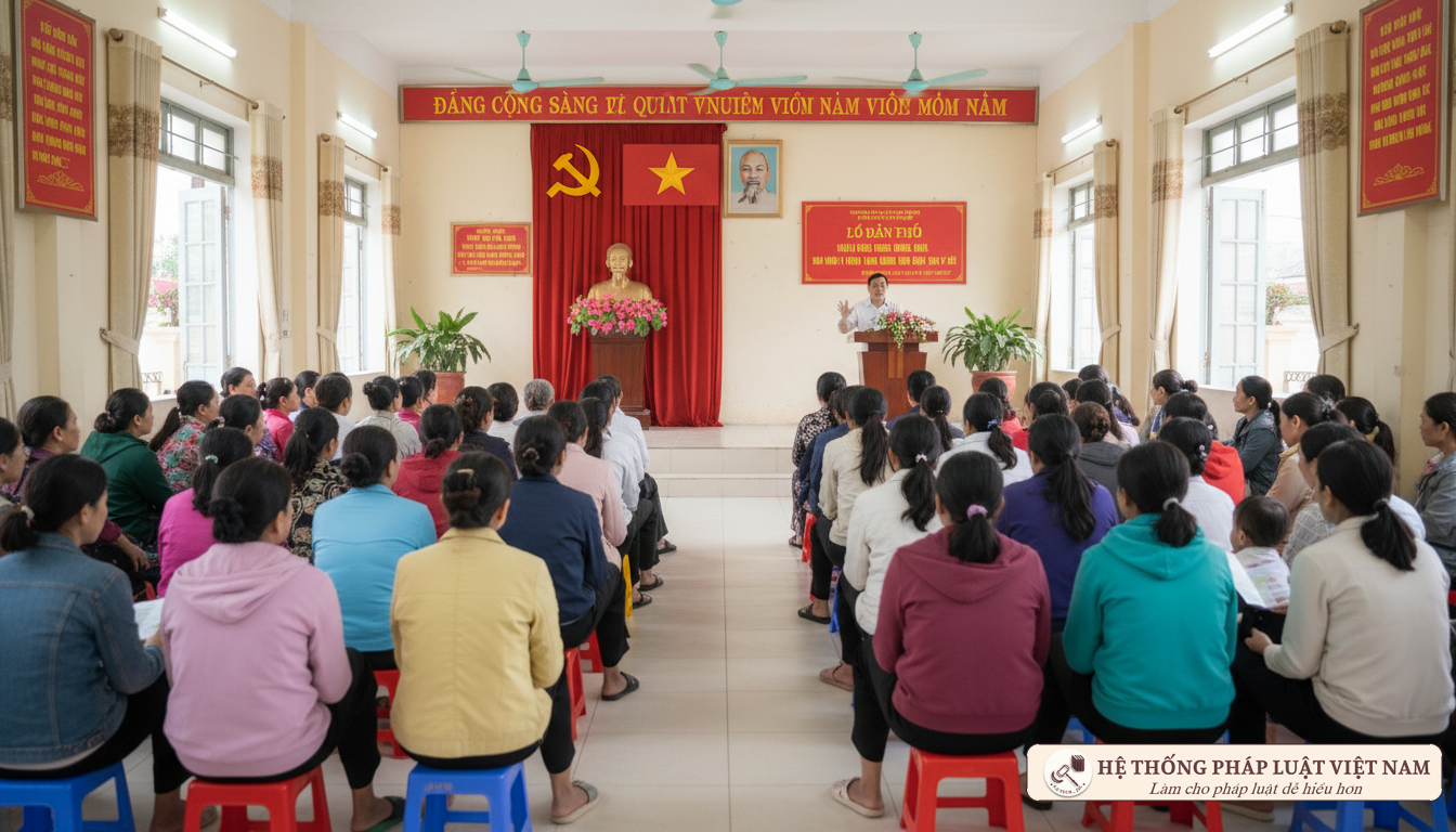 Cuộc họp cộng đồng tại tổ dân phố