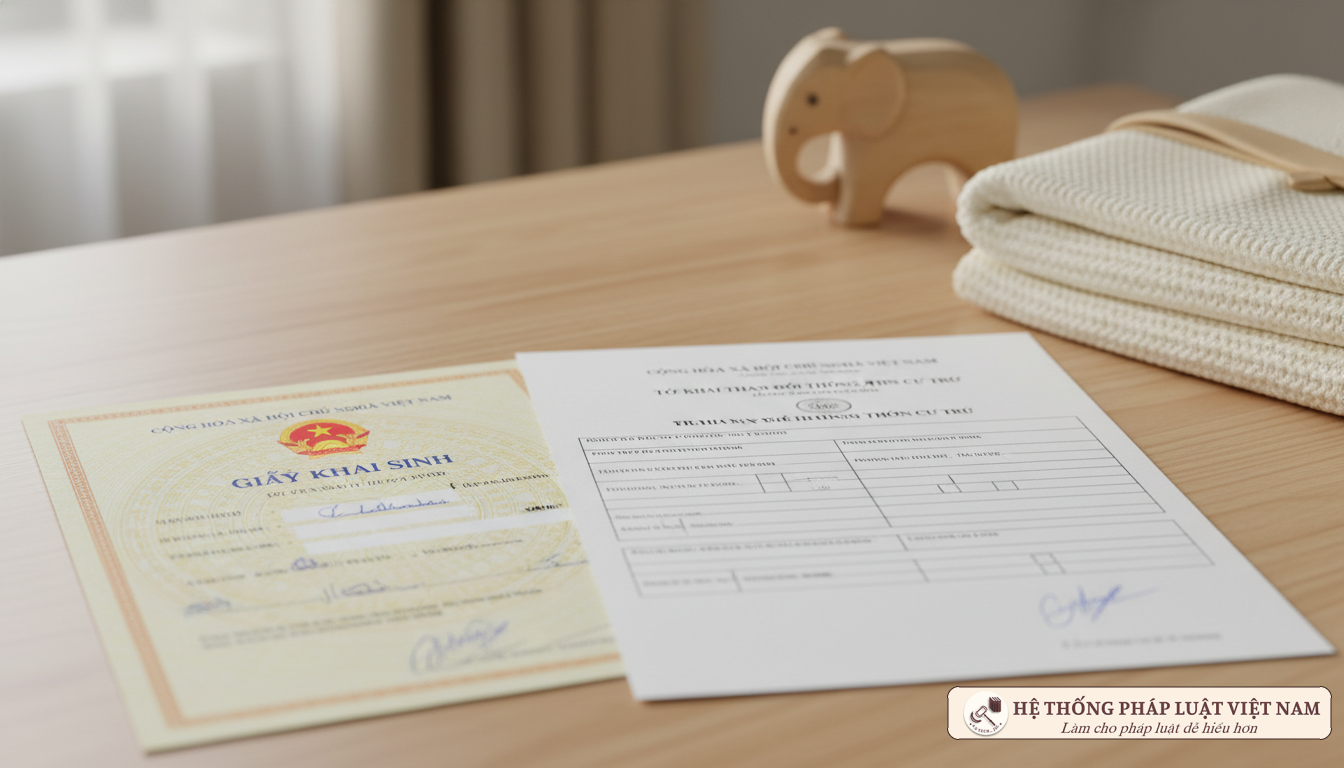 Giấy khai sinh và tờ khai đăng ký cư trú