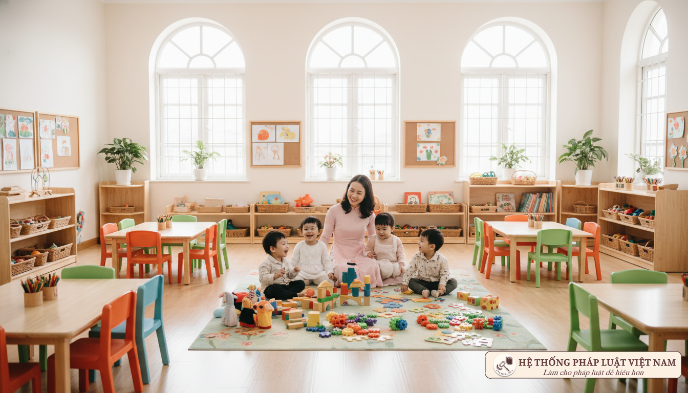 Lớp học mầm non sạch đẹp