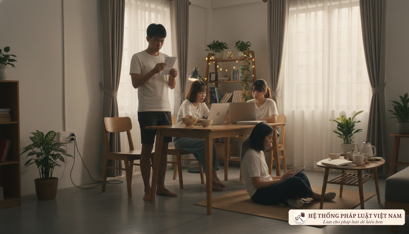 Sinh hoạt tại nhà trọ và kiểm tra hóa đơn điện