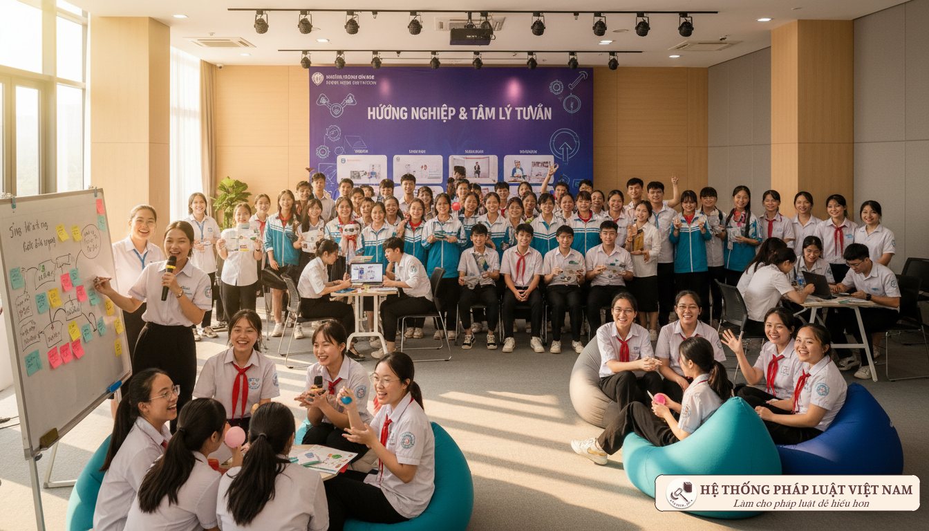 Học sinh tham gia hội thảo hướng nghiệp