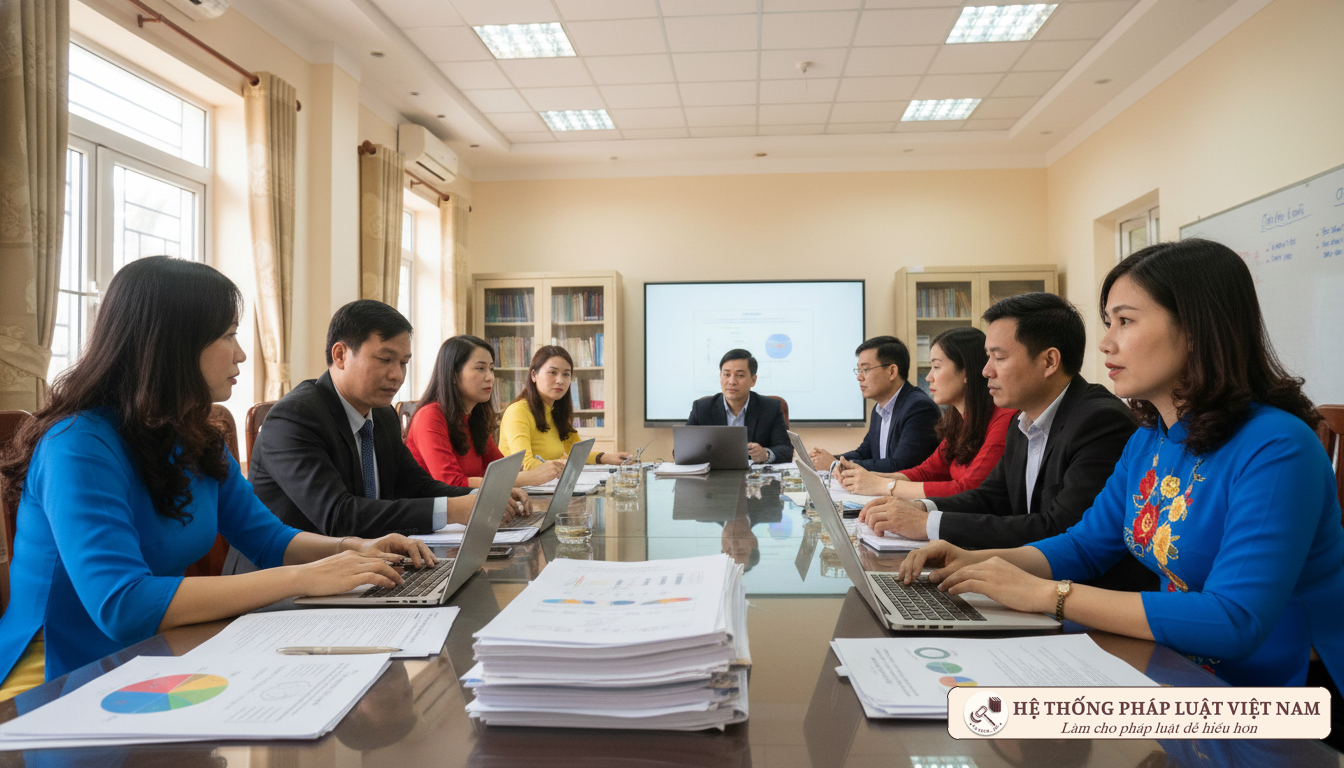 Các giáo viên cốt cán trao đổi chuyên môn