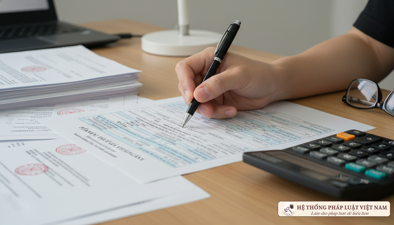 Cận cảnh điền tờ khai thuế thu nhập cá nhân