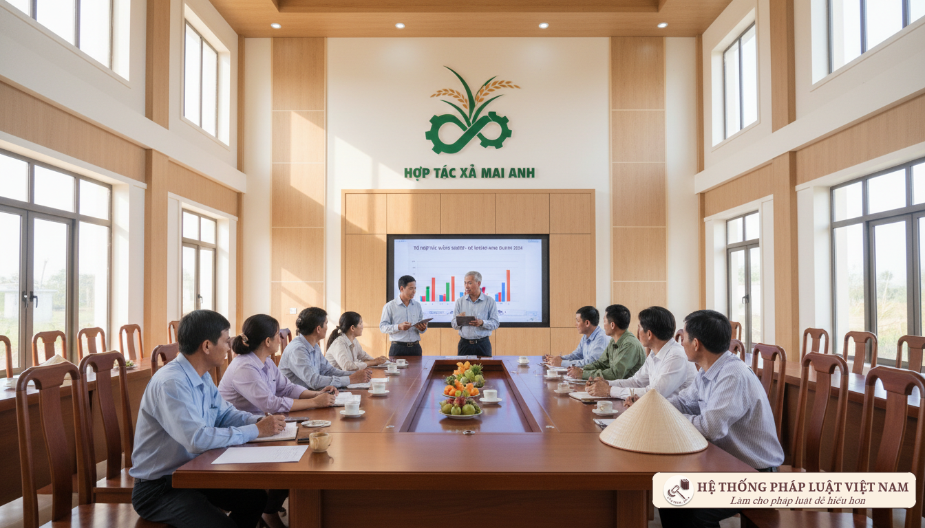 Tổ hợp tác thảo luận kế hoạch kinh doanh