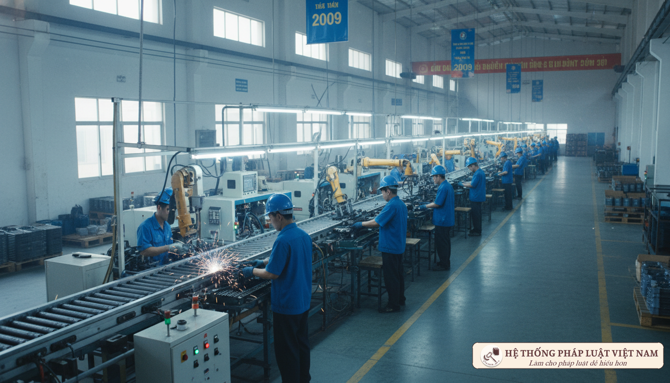 Dây chuyền sản xuất công nghiệp 2009