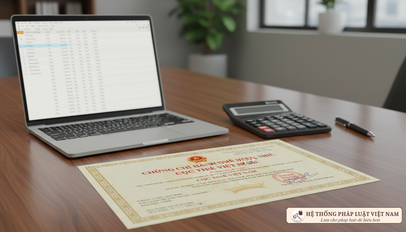 Chứng chỉ hành nghề dịch vụ làm thủ tục về thuế