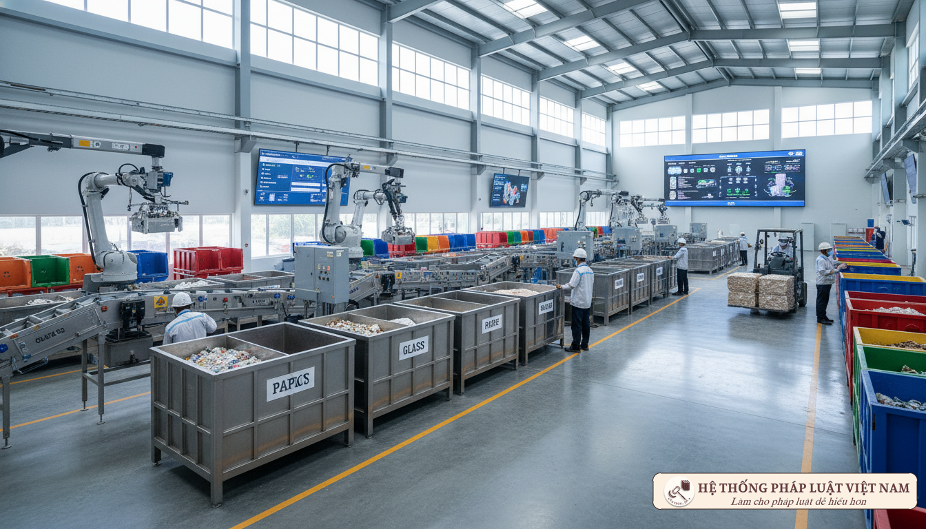 Hệ thống xử lý rác thải hiện đại