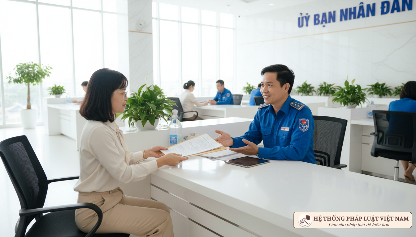 Nộp hồ sơ xin cấp số nhà tại UBND