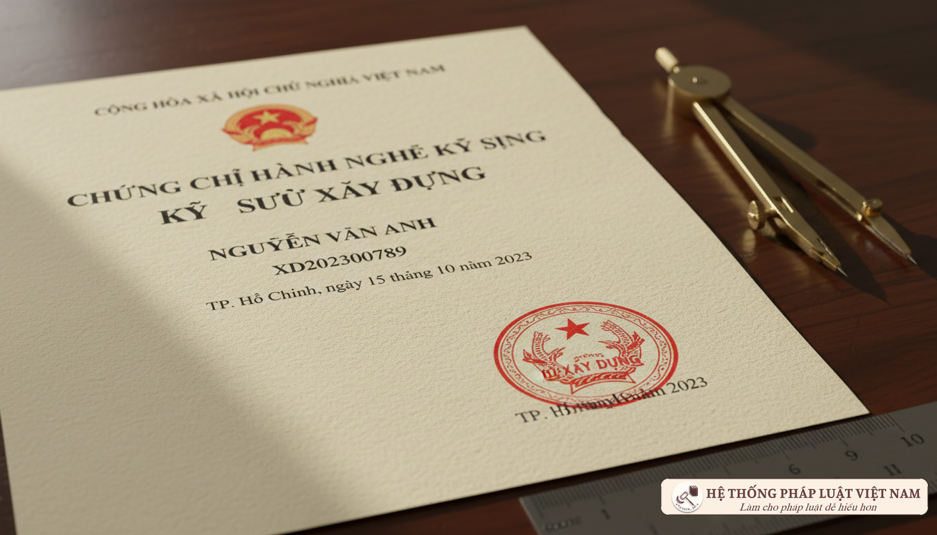 Mẫu chứng chỉ hành nghề xây dựng 2009
