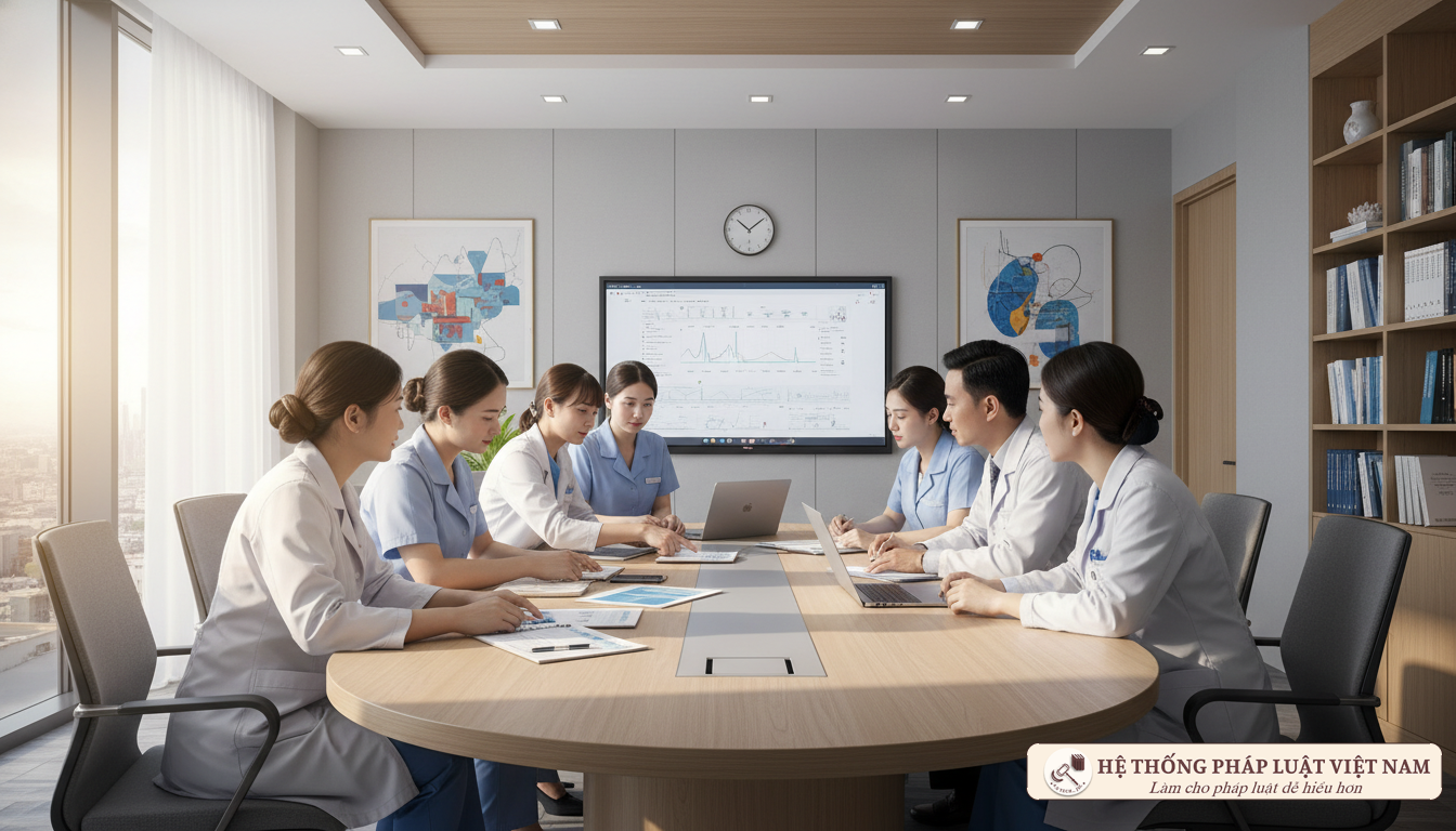 Nhân viên y tế Việt Nam thảo luận chuyên môn