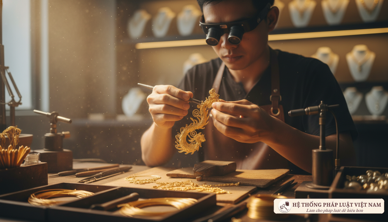 Nghệ nhân chế tác vàng trang sức