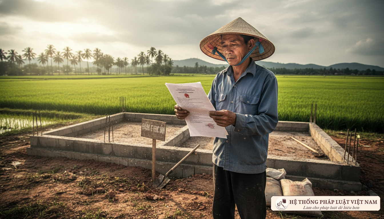 Vi phạm xây dựng trên đất trồng lúa