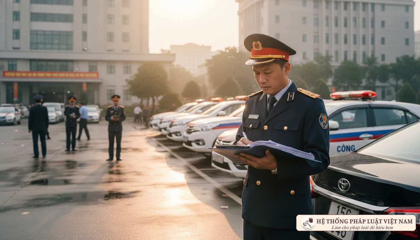 Kiểm tra xe công vụ