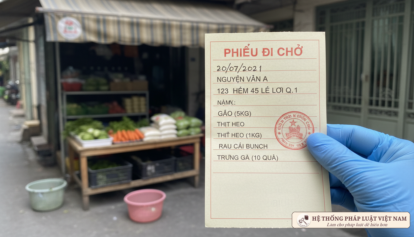Phiếu đi chợ vùng xanh TP.HCM