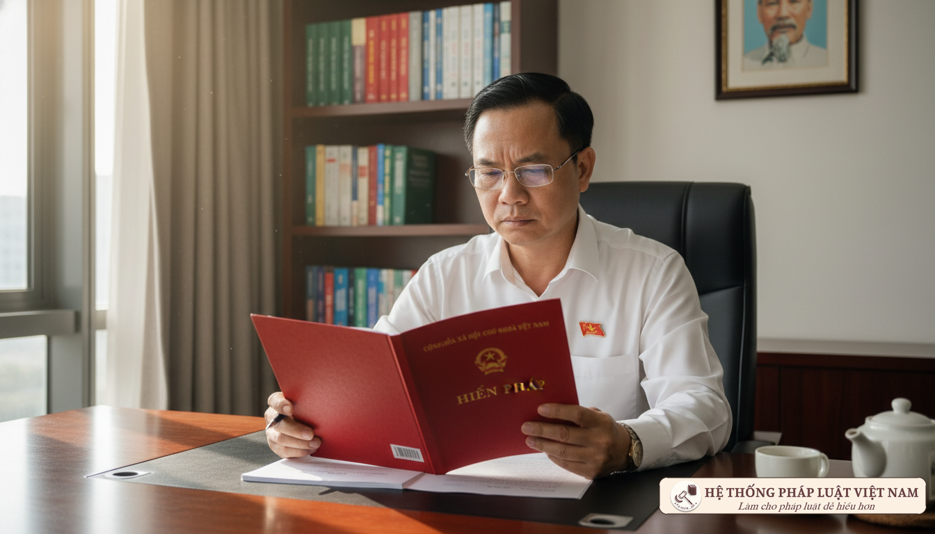 Đảng viên nghiên cứu tài liệu pháp luật
