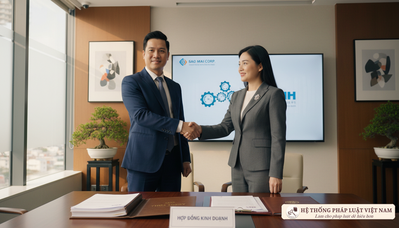 Bắt tay ký kết hợp đồng kinh doanh