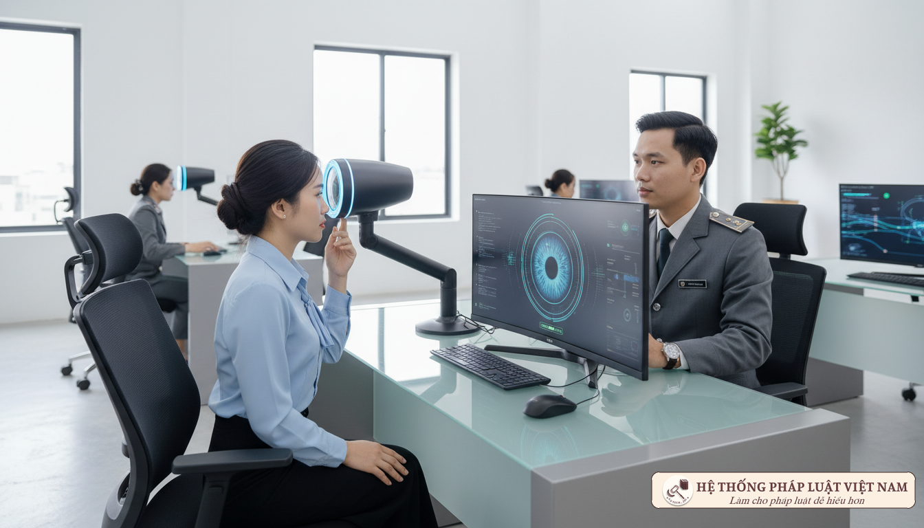 Quy trình quét mống mắt tại cơ quan công an