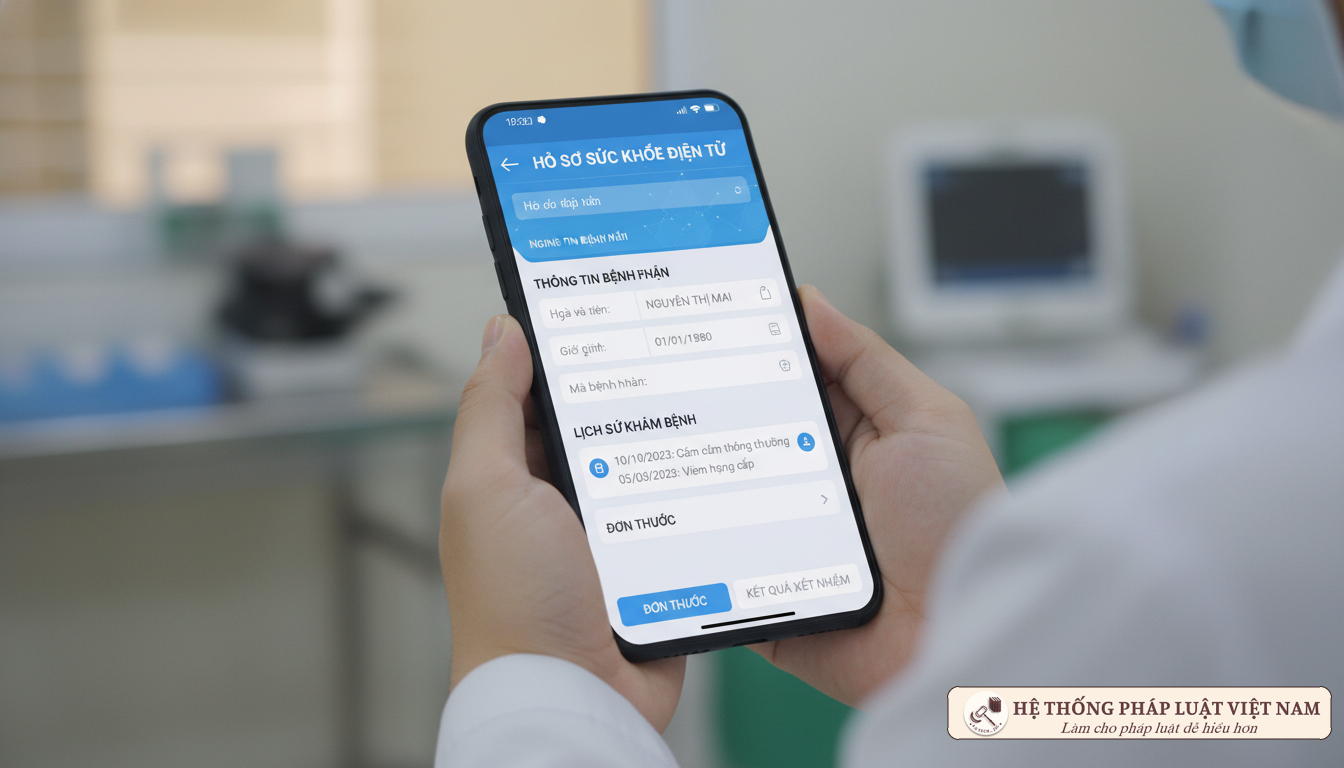 Cận cảnh giao diện sổ sức khỏe điện tử trên điện thoại