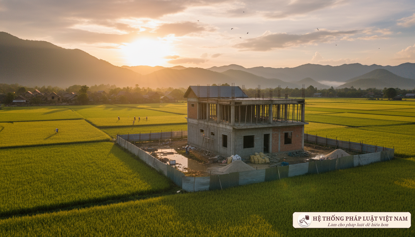 Xây nhà trên đất lúa: Cẩn thận &#039;bay&#039; ngay 400 triệu đồng vì quy định mới!
