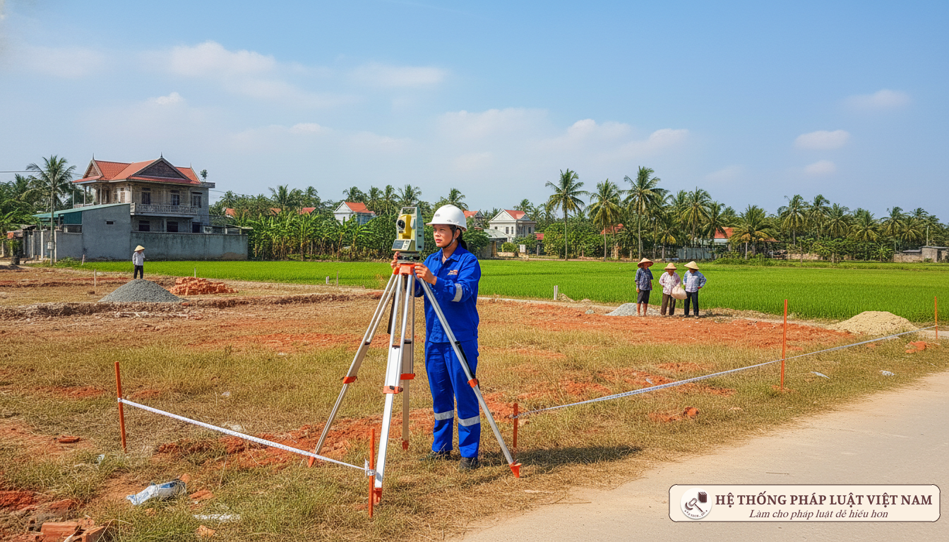 Đo đạc ranh giới đất