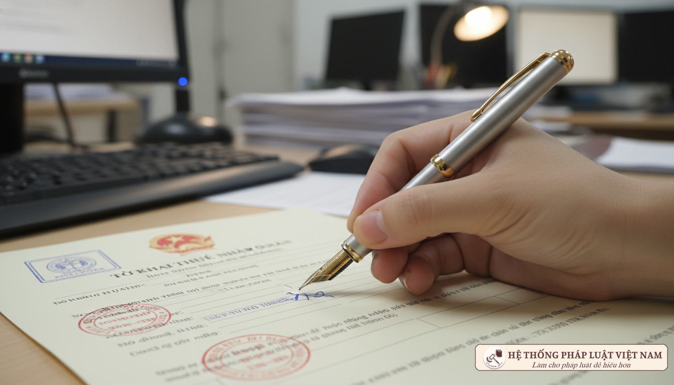 Ký xác nhận tờ khai thuế thu nhập cá nhân