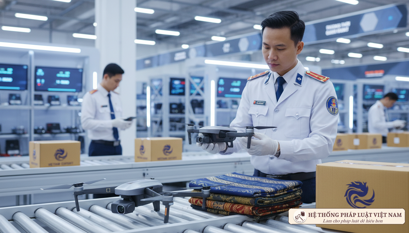 Kiểm tra hàng hóa xuất khẩu tại kho hiện đại