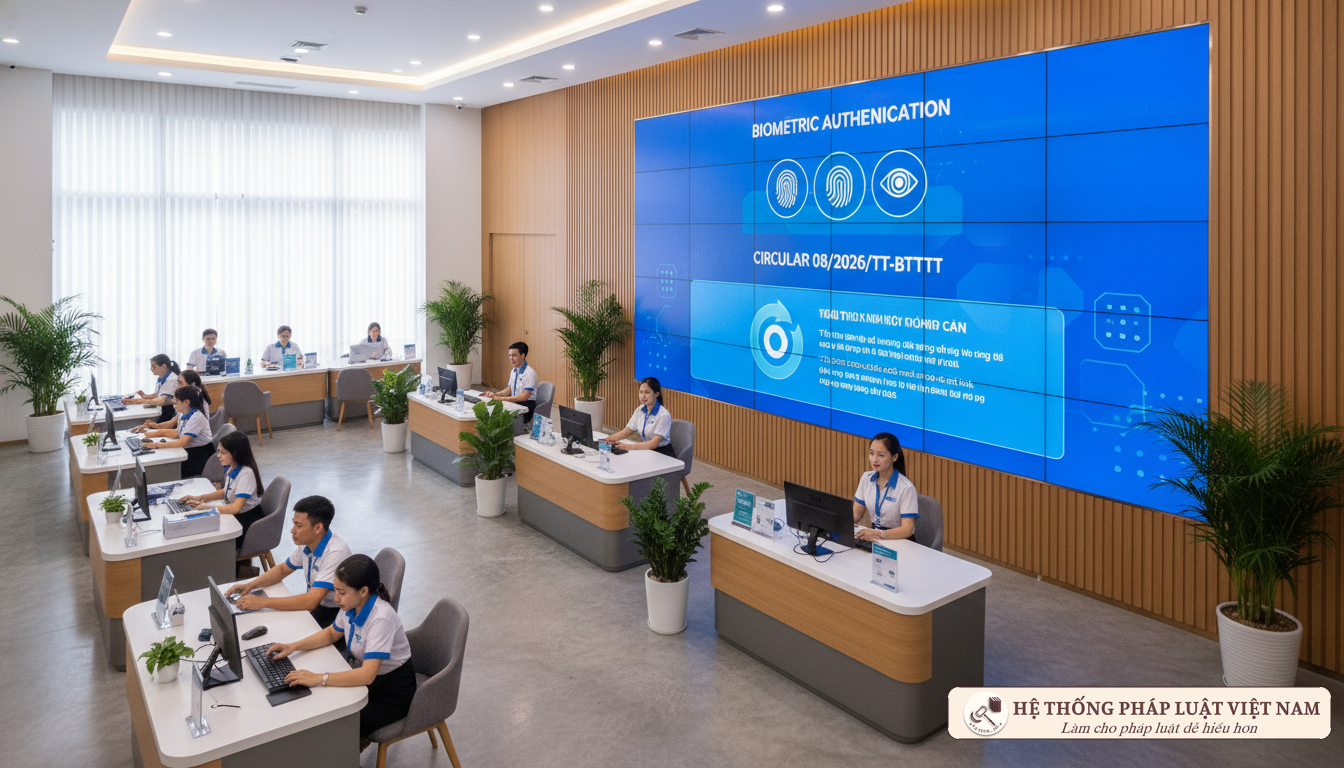 Điểm giao dịch viễn thông hỗ trợ xác thực sinh trắc học
