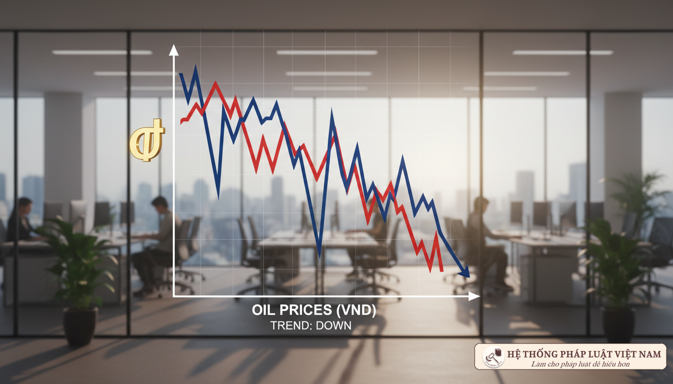 Biểu đồ giá xăng dầu giảm 2026