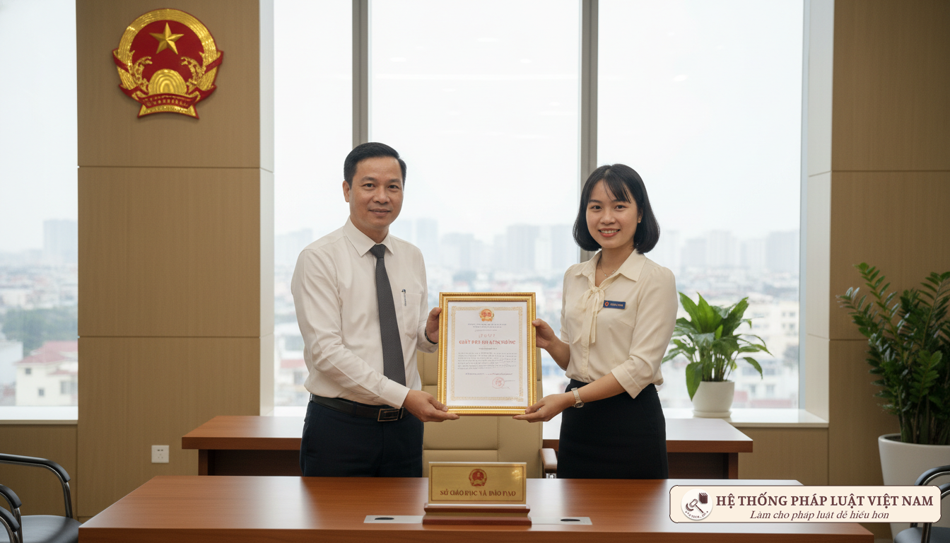 Trao giấy phép hoạt động giáo dục nghề nghiệp