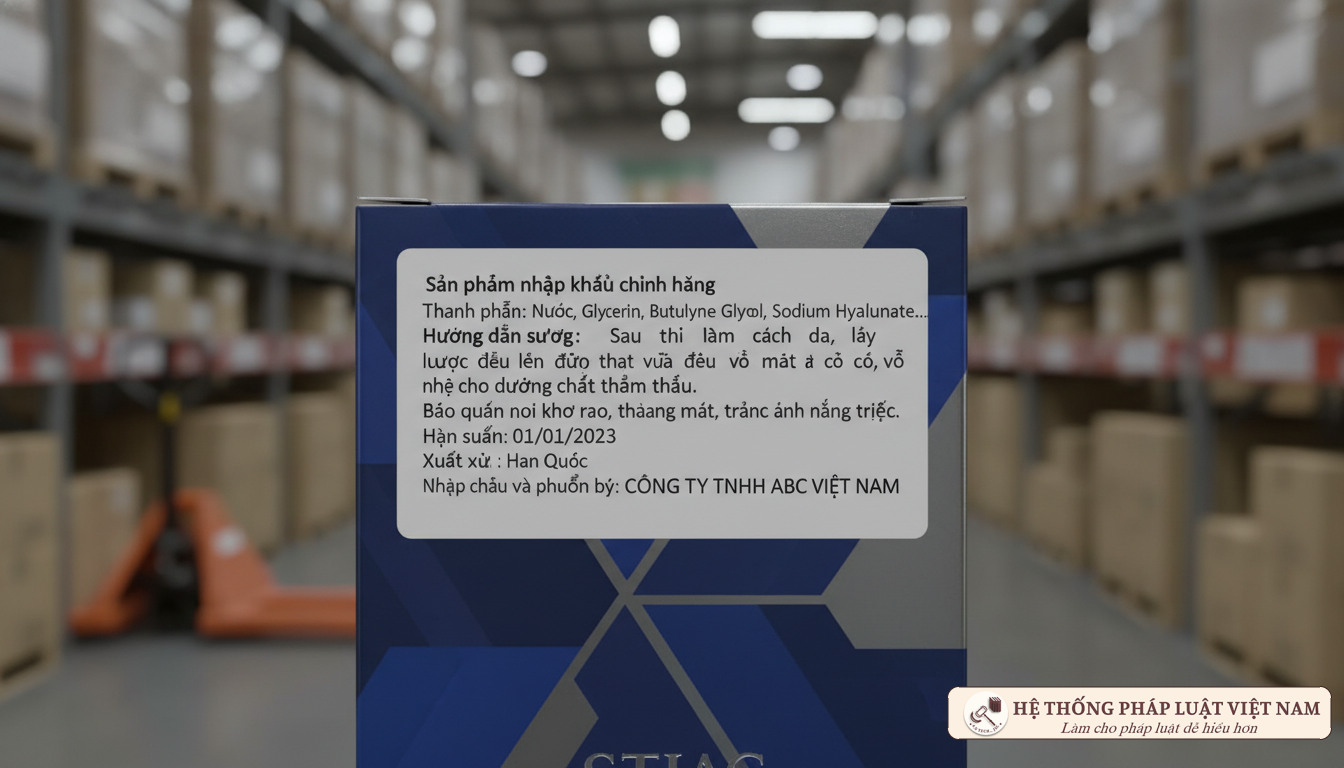 Mẫu nhãn phụ hàng nhập khẩu đúng quy định