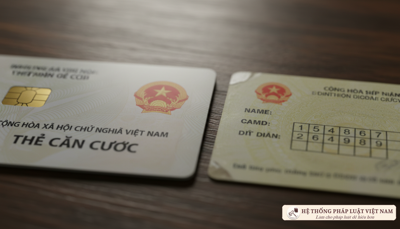 Thẻ Căn cước công dân gắn chip và CMND cũ