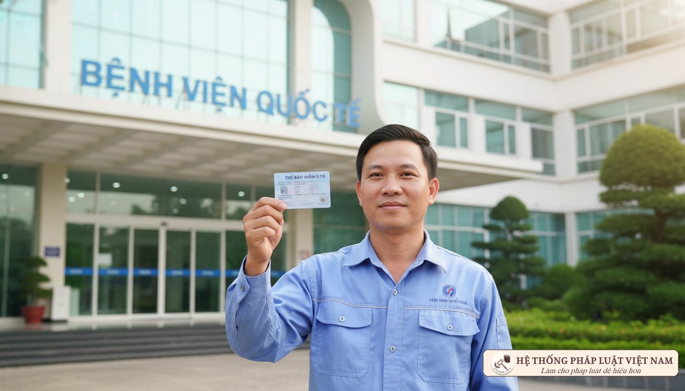 Người lao động cầm thẻ BHYT