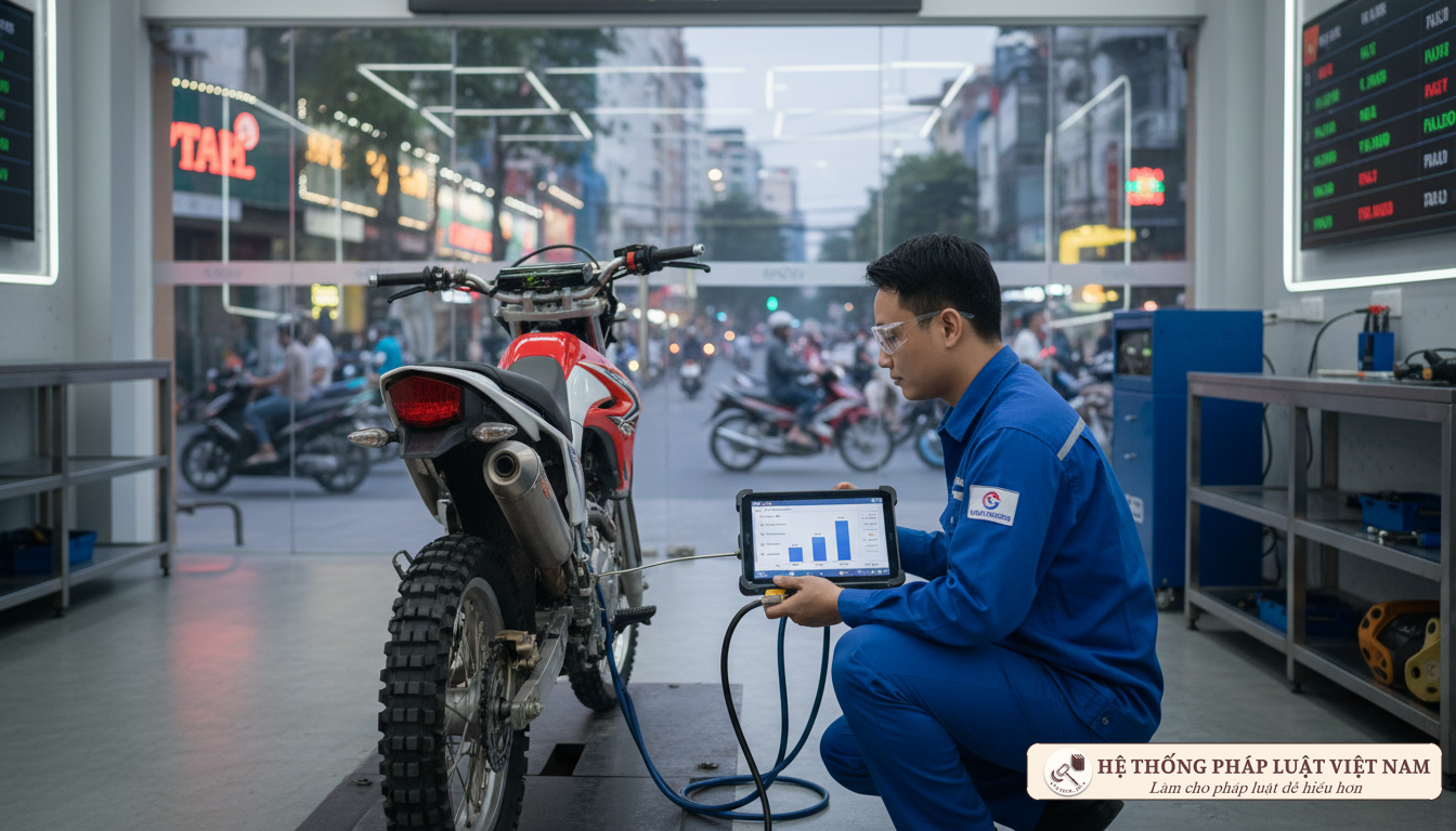 Kiểm định khí thải xe máy bắt buộc theo lộ trình mới