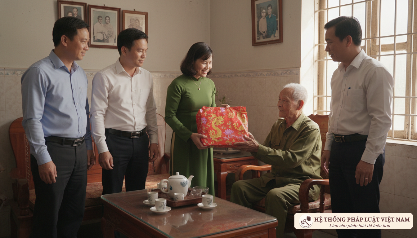 Tặng quà cho người có công với cách mạng nhân ngày 27/7