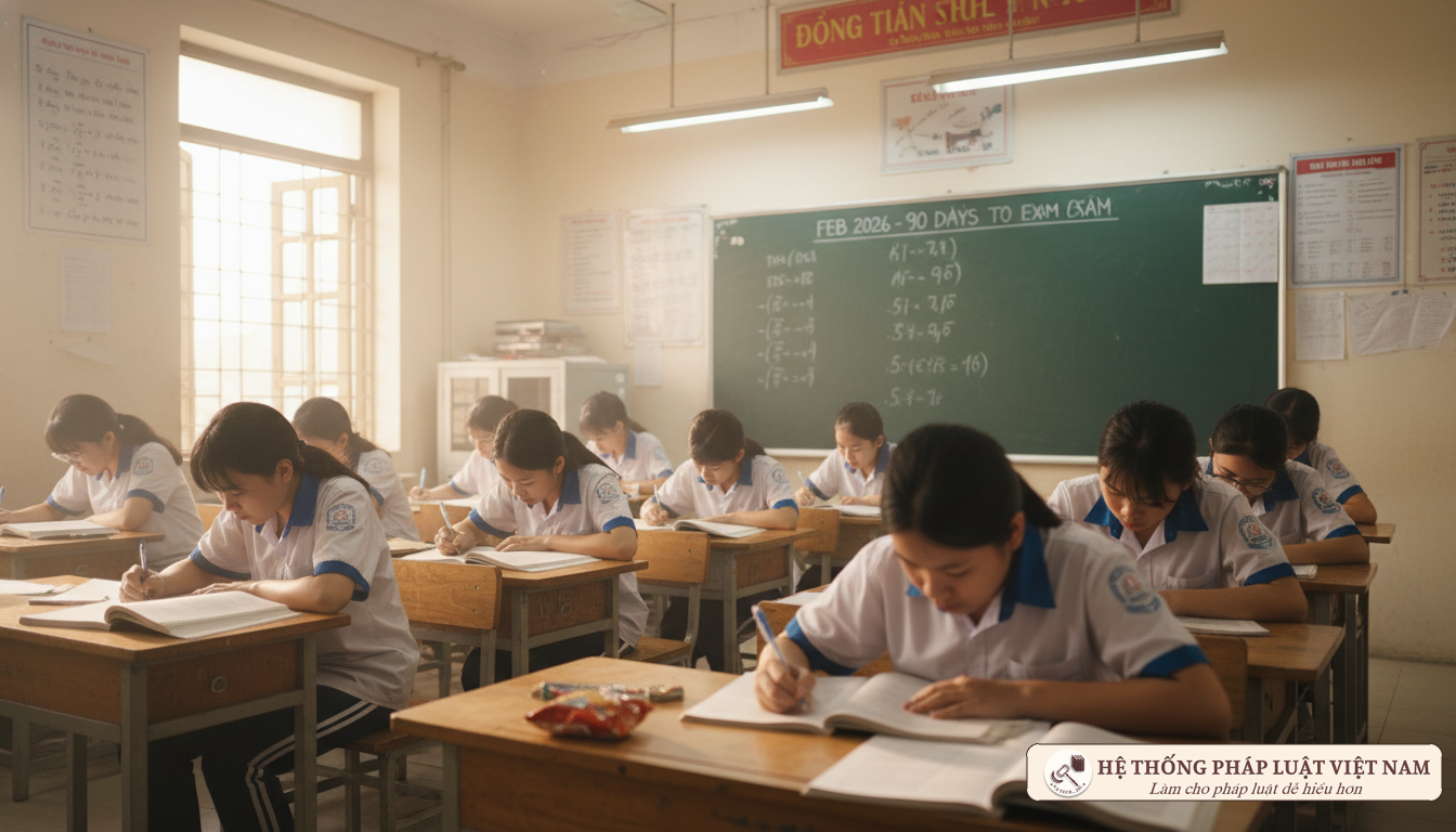 Học sinh lớp 9 ôn tập thi lớp 10 năm 2026