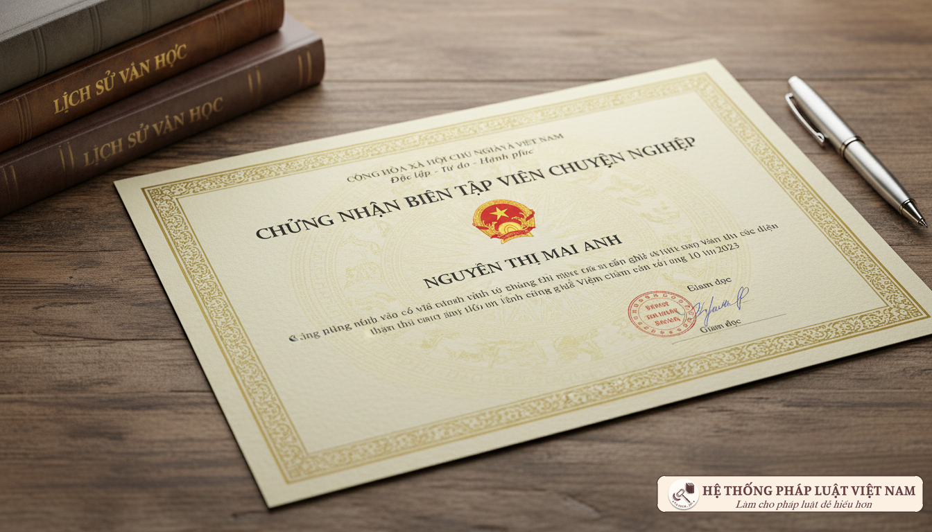 Chứng chỉ hành nghề biên tập viên